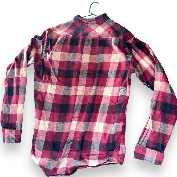 Checkered Plaid Cotton Button Down Tavern Grunge Flannel Mens XL Lumberjack - Picture 13 of 16